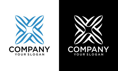 Obraz premium Letter SF Ambigram Logo, suitable for business with SF or FS initials.