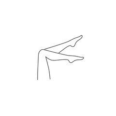 Woman legs icon in flat style, vector