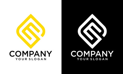 initial letter logo EG, GE, logo template