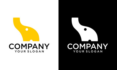 mammoth logo for your business , simple clean logo - obrazy, fototapety, plakaty