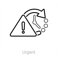 Urgent and alert icon concept