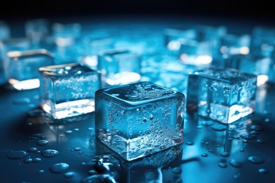 Climate Change Depicted Through Melting Ice Cubes With Technology