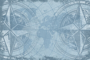 Compass rose vintage background colorful
