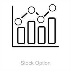 Stock Option and finance icon concept