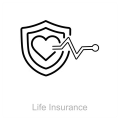 Life Insurance and family insurance icon concept