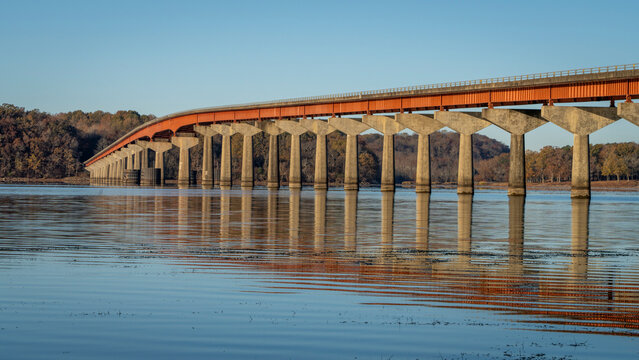 Natchez National Parkway - bridge over Tennessee River from Tennessee to Alabama