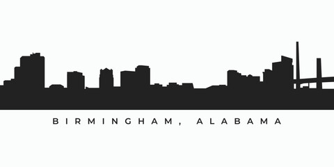 Obraz premium Birmingham Alabama skyline silhouette