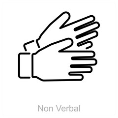 Non Verbal and communication icon concept