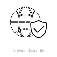 Network Security and globe icon concept