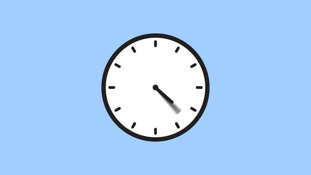 4k Animation of Clock with Moving Arrows. Stopwatch Animation. Timer Animation.
