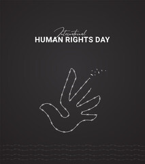 Human Rights Day. Creative Human Right day design for social media post.