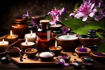 Obraz na płótnie Canvas Spa and aromatherapy