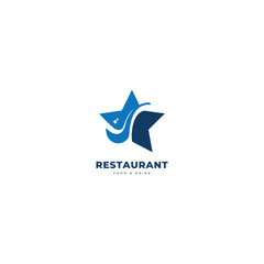restaurant food and drink simple flat logo design vector illustration icon element