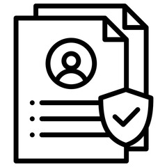 Data Protection Icon Element For Design