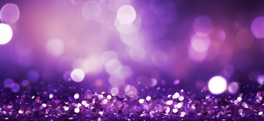 Abstract creative template. Violet lavender purple, glitter glam shiny abstract bokeh background...