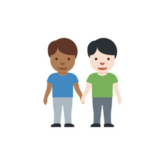 Men Holding Hands: Medium-Dark Skin Tone, Light Skin Tone