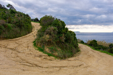 Beautiful view of cape drastis area in north corfu ,GREECE