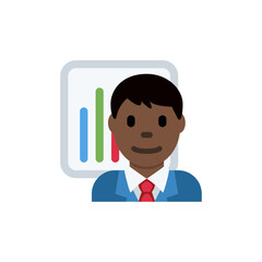 Man Office Worker: Dark Skin Tone