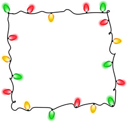 colorful christmas string lights