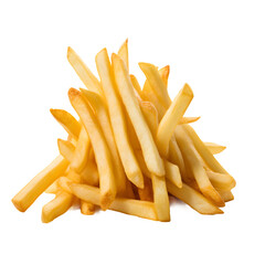 french fries isolated on transparent or white background	