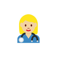 Naklejka premium Woman Health Worker: Medium-Light Skin Tone