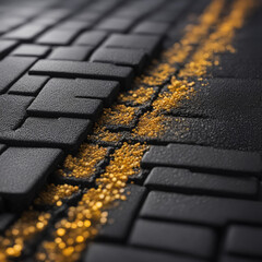 Fototapeta premium The texture of asphalt, stone. Macro photography. AI