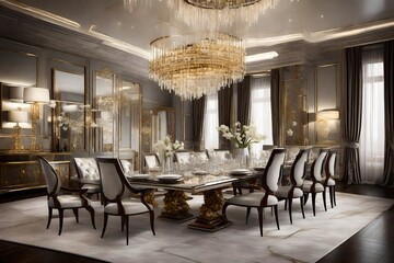 Fototapeta na wymiar Luxury Dining Room