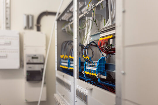 Interior of meter room in industry