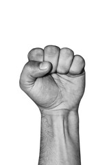Hand with fist isolated
