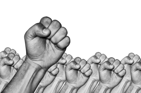 Hand with fist isolated