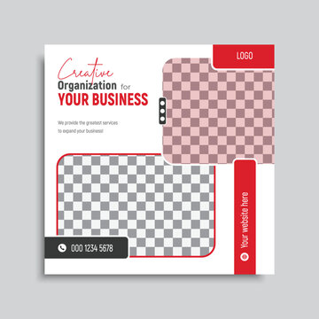 Business promotion editable square banner or social media post template