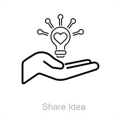 Obraz premium Share Idea and idea icon concept 