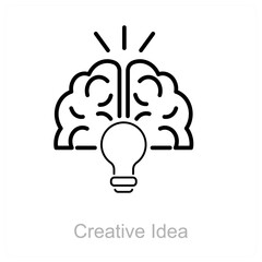 Creative Idea and idea icon concept 