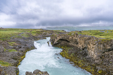 Godafoss Waterfall: a spectacular waterfall located in northeastern Iceland, Europe