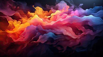 Fototapeta premium Futuristic Technology Artistry - Abstract Desktop Background - Stunning Visualization of Colorful Geometric Patterns - AI-Generated