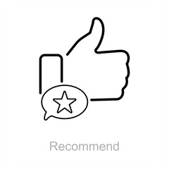 Recommend and comment icon concept 