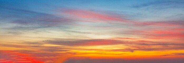 morning clouds and sky,Real majestic sunrise sundown sky background with gentle colorful clouds...