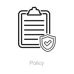 Fototapeta premium Policy and requires icon concept 