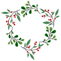 Floral wreath frame , Floral frames with leaves , Celebration Frame , Wedding frame , gift floral wreath design ,decorative wreath frame, vector illustration