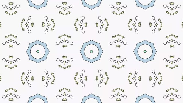 Abstract kaleidoscope ornament mandala motion tile background pattern animation wallpaper