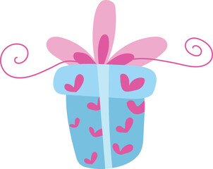 Adorable birthday gift illustration