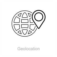 Geolocation and map icon concept