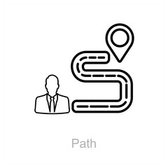 Path and map icon concept