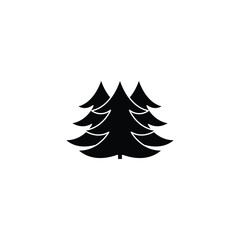 Obraz premium trees icon christmas tree forest sign