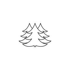 trees icon christmas tree forest sign