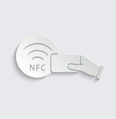 nfc icon vector wireless card pay payment