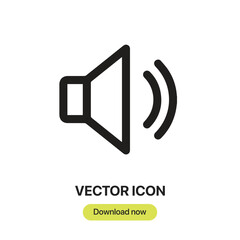 Volume icon vector. Linear-style sign for mobile concept and web design. Volume symbol illustration. Pixel vector graphics - Vector.	
