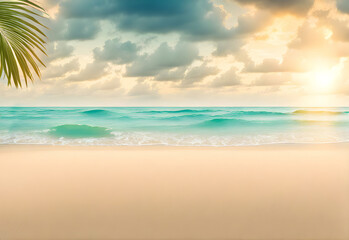 Fototapeta na wymiar Serenity at the sandy beach, coastal scenery