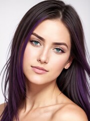 Fototapeta premium Portrait of a beautiful European girl. Generative AI