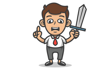 character of a person with a smile vector illustration